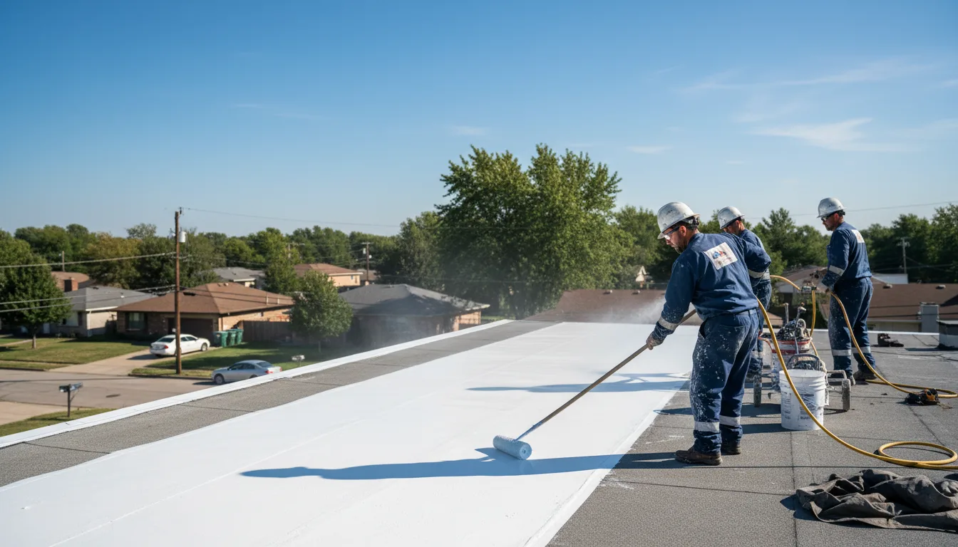 Commercial roof coating in Linden, WI near me